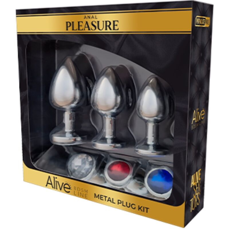 img_158826_6ff55354c2de53c2483470fac2eb9297_1.jpg ALIVE - ANAL PLEASURE KIT 3 PLUG METAL - Image 2
