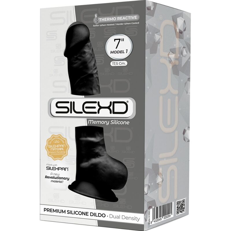 img_159388_27eb1da06c78087d20106c7ba570fa57_1.jpg SILEXD - MODEL 1 REALISTIC PENIS PREMIUM SILEXPAN SILICONE BLACK 17.5 CM - Image 3