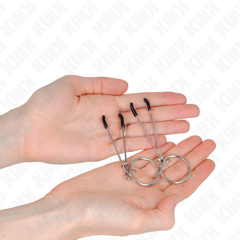 img_186697_5d6d425490079f7ba2ee14469802cc87_1.png KINK - THIN NIPPLE CLAMPS WITH O-RING 7 CM - Image 3