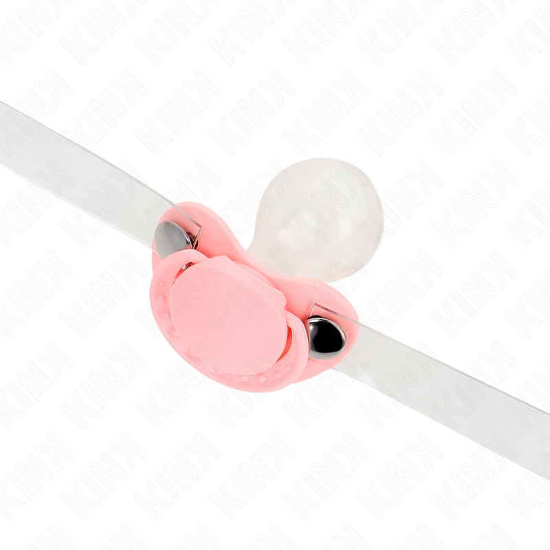 img_187726_092a3bd80a6da9de5cffd8957750f517_1.png KINK - PINK PACIFIER SHAPED GAG 5.5 x 4 CM ADJUSTABLE 43-60 CM - Image 4