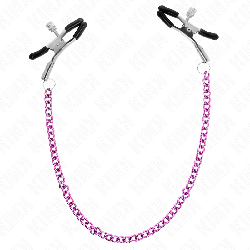 img_190009_2fcfe619dd8e8325037279aba78581a2_1.png KINK - CHAIN NIPPLE CLAMPS PURPLE 30 CM - Image 3