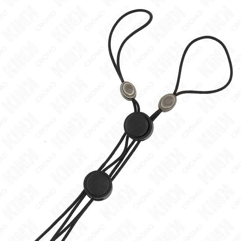 img_193486_89e64710b8ddfd7e6b822bbfe84a6f93_1.png KINK - BLACK DETAIL NIPPLE CLAMPS WITH BLACK ELASTIC - Image 2